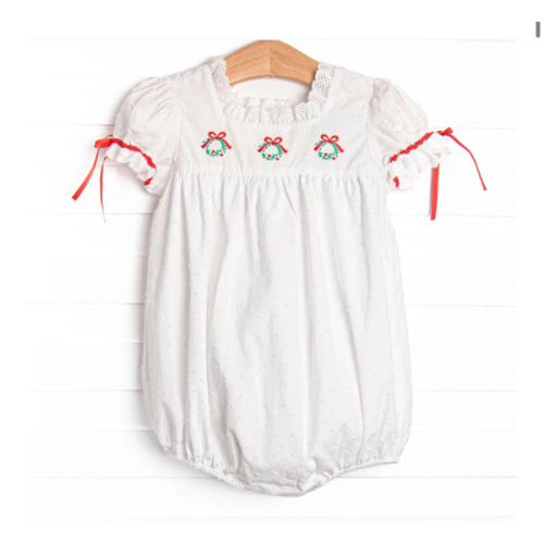 Bleu: Yuletide Tidings Embroidered Bubble, White – Stitchy Fish