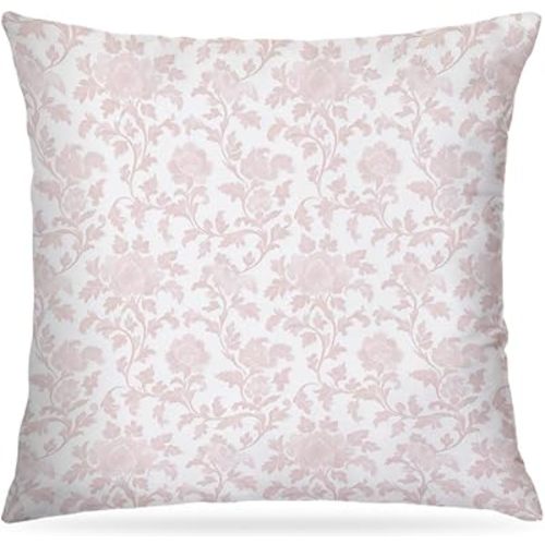 Vintage Pink Floral French Toile Pillow Covers 18x18, French Country Pink and White Flower Botanical Decorative Throw Pillow Covers for Girls Room Bedroom Home Nursery