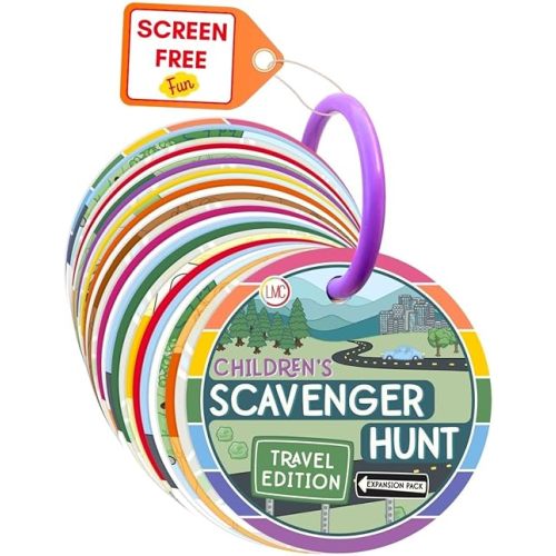 Children's Scavenger Hunt: Travel Edition - Expansion Pack | Toddler Car Activities | Road Trip Toys | Games for 2, 3 Year Old's & Up | Kids Educational Scavenger Hunt Cards