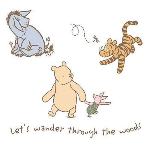 Lambs & Ivy Storytime Pooh Wall Decals - Beige, Animals, Disney, Bear