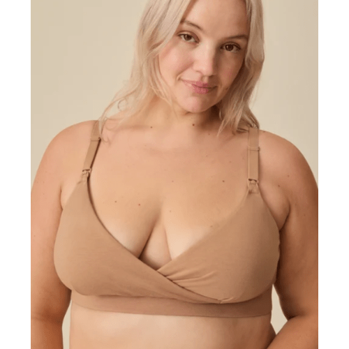 SoftStretch Cotton Nursing Bra | Buff