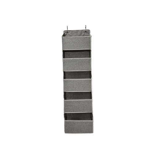 Better Homes & Gardens Over the Door 5 Shelf Closet Organizer, Space-Saving Hanging Storage Solution