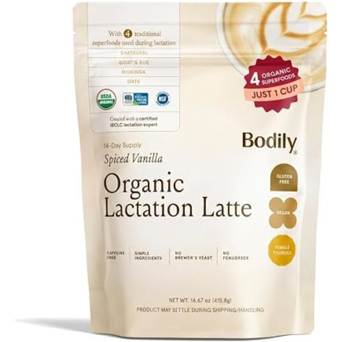 Bodily Organic Lactation Latte Powder Drinks for Breastfeeding & Pumping