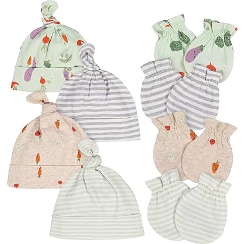 Gerber unisex-baby Cap and Mitten Sets