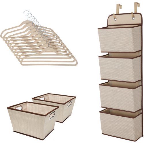 Delta Children Complete Nursery Organization ValuePack (13-Piece Set), Beige