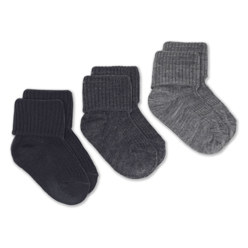 Wool Socks, Baby and Toddler, Light & Dark Slate