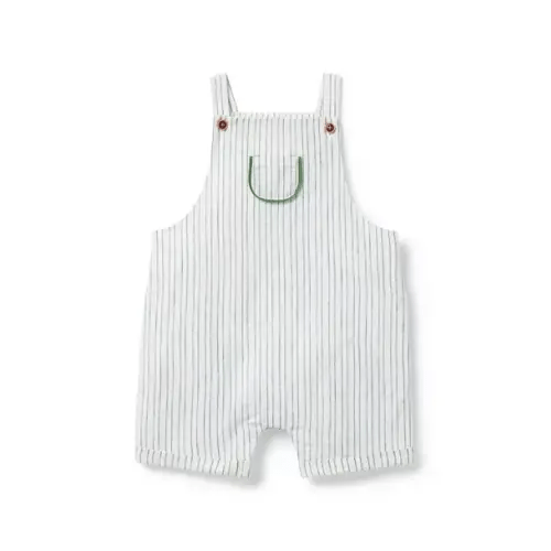 Baby Moss Green Stripe Baby Striped Overall by Janie and Jack