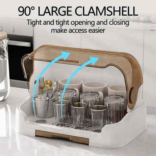 Baby Bottle Drying Rack Storage with Removable Tray BPA Free Plastic Organizer for Nursery Countertop