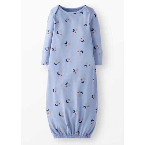 HannaSoft™ Stretch Sleep Gown, Blue Moons, 6-9 mo | Hanna Andersson