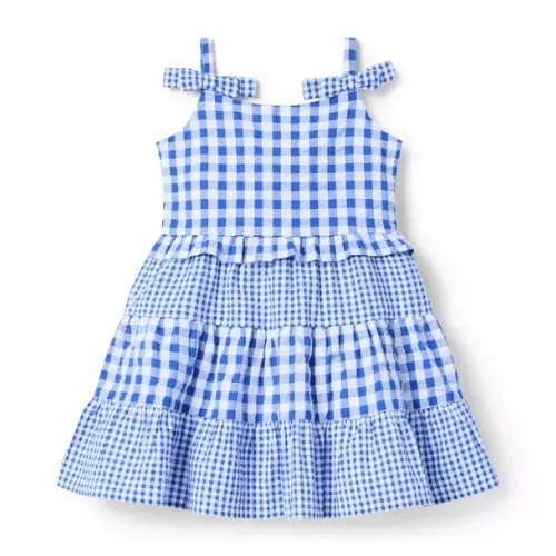 Girl Atlantic Wave Gingham The Squared Away Dress by Janie and Jack
