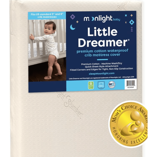 Little Dreamer Crib Mattress Cover, Ecru, Hypoallergenic - Mattress Not Included