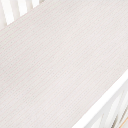 Petal Scallops Crib Sheet - Pink