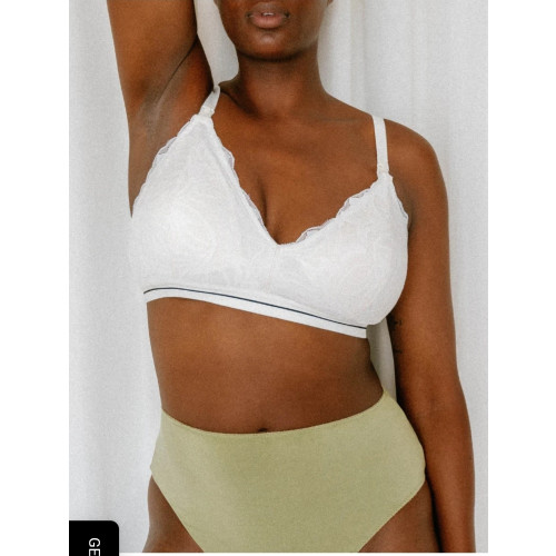 Lily Lace Organic Cotton Nursing Bralette - Ivory – MORROW+MINT