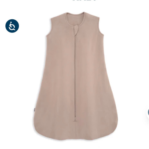 HALO - 1.5 TOG supersoft bamboo wearable blanket, double zipper sleeping bag with weighted feel - oat