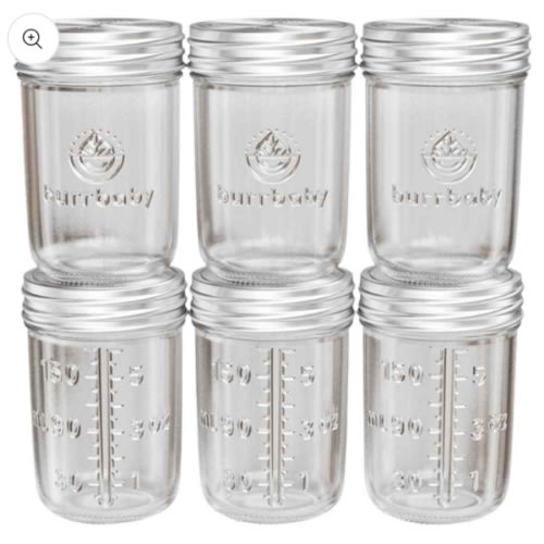 6oz Glass Breast Milk Storage Containers