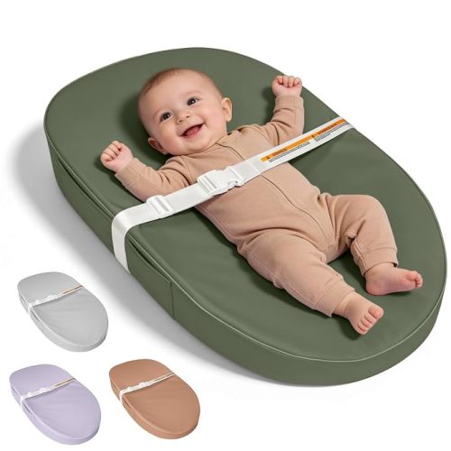 Baby Changing Pad Waterproof Vegan Leather Wipeable