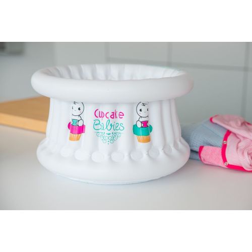 Cupcake Babies Small Bath White & travel pouch & inflator (suitable from birth up to 1 year)