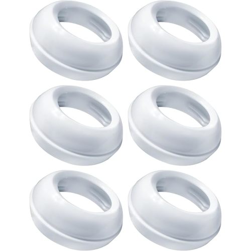 Replacement Baby Bottle Nipple Ring Collars for Philips Avent Natural & Glass Natural Baby Bottles, Not for Avent Anti-Colic Bottles, BPA Free Bottle Screw Rings Collar for Avent, 6 Pack