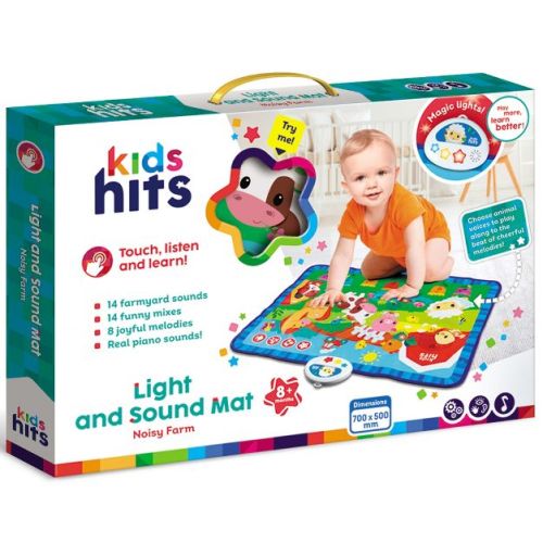 Kids Hits: Light & Sound Mat - Noisy Farm - Musical Activity Floor Pad, Age 8Mo+