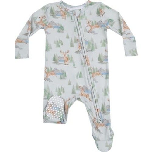 Buck Deer Two-Way Zip Long Sleeve Footie, Newborn