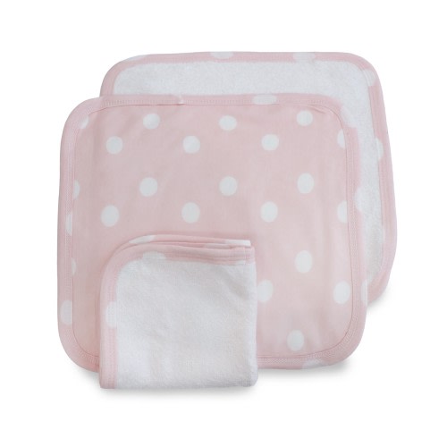 Bubba Blue Face Washers 3 Pack Blossom Polka Dots