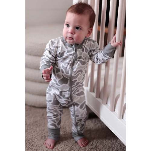 Burlebo White Camo Zip Boys Onesie – Howdy House Kids