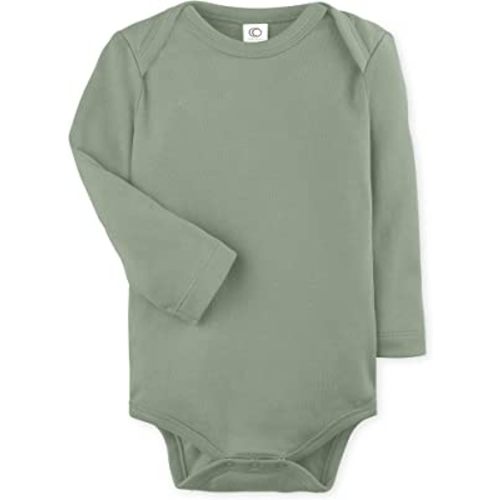 Colored Organics Unisex Baby Organic Cotton Bodysuit - Long Sleeve Infant One Piece