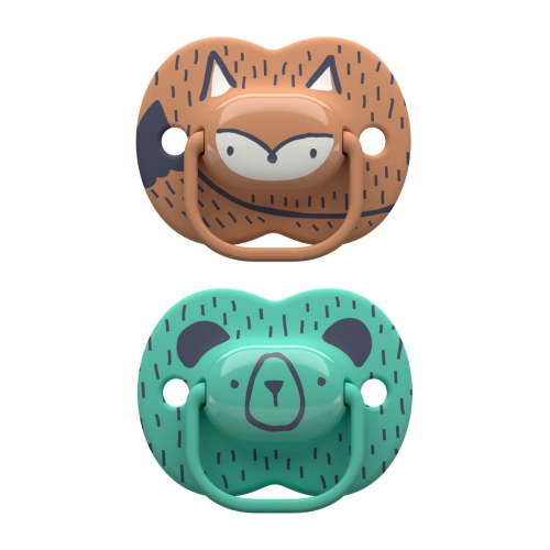 Tommee Tippee Moda Pacifiers, 18-36 months, 2 Pack, BPA-Free Silicone Baglet, Includes Steriliser Box