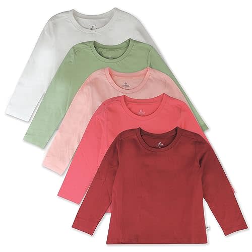 HonestBaby Unisex-Baby Organic Cotton Long Sleeve Tshirts Multipack
