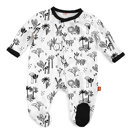 Magnificent Baby Baby Magnetic Modal Footie, Animal Safari, PRE