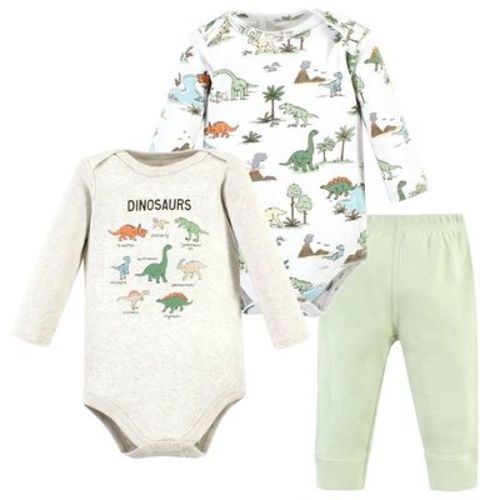 Hudson Baby Long-Sleeve Bodysuits and Pants, Dinosaur Adventures Long-Sleeve, Newborn