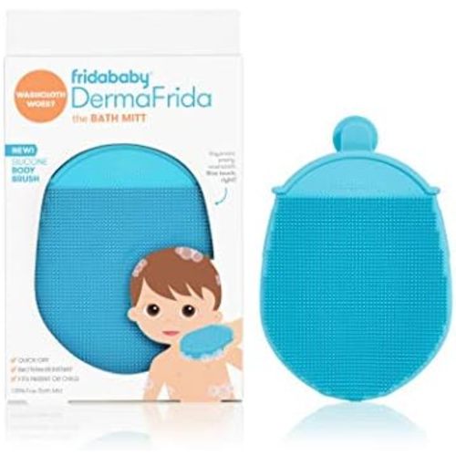 Frida Baby DermaFrida The Bath Mitt, Toddler Body Bath Brush, Silicone