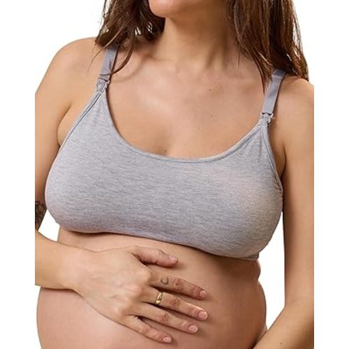 Kindred Bravely French Terry Nursing Bralette for Breastfeeding and Sleep, Soft and Stretchy Maternity Bra