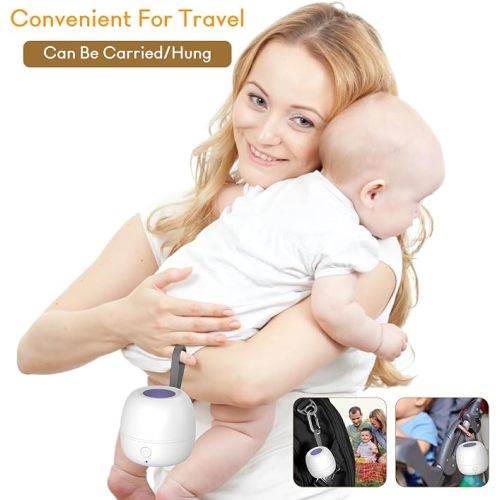 StarWin Portable Pacifier Sanitizer On The Go, Newborn Pacifier Holder, Mini Pacifier Storage Case for Travel, Keep's Baby's Binkies Clean (Carry-On 4-Inch)