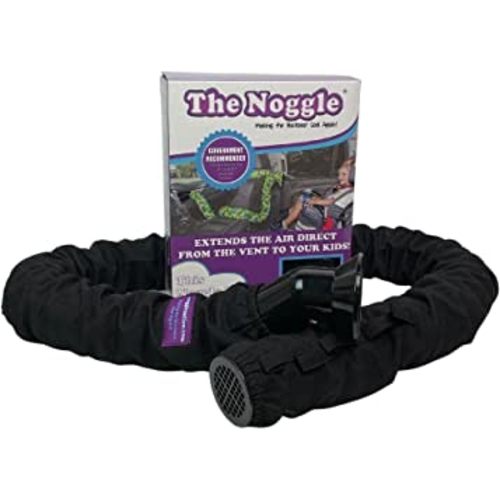The Noggle-Making The Backseat Cool Again-Quick & Easy to Use Car Travel Accessories for a Comfy Ride Summer or Winter-Air Vent Extender Hose Directs Cool or Warm Air to Your Kids - 8ft, Black Ice