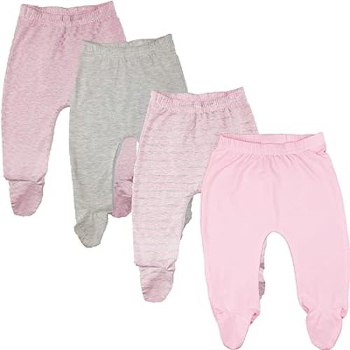 123 Bear Baby Soft Cotton Spandex Pants with Feet