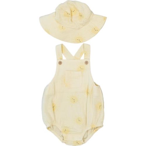 Cream Baby Sunsuit And Hat Set | Best&Less™ Online