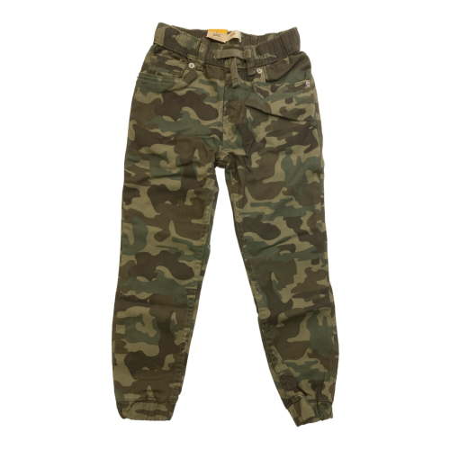 Levi's Youth Boy's Elastic Cuff Stretch Twill Jogger with Pockets (Green Camo, 8)