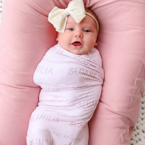 Personalized Baby Name Swaddle Blanket