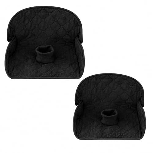 PandaEar 2 Pack Infant Car Seat Protector for Potty Training, Waterproof Piddle Pads Cover Car Seat & Stroller Protector for Babies & Toddlers, Machine Washable, Non-Slip Backing (Black)
