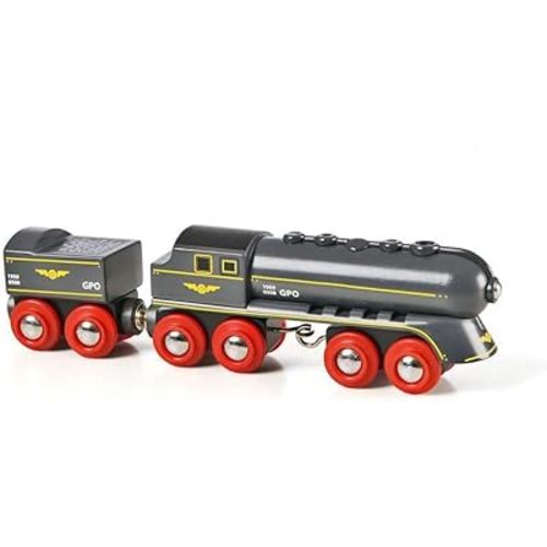 BRIO World - 33697 Speedy Bullet Train - Engaging 2-Piece Wooden Toy Train Set | Ideal for Kids Age 3+ | Enhances Motor Skills | Compatible Railway Toys | FSC Certified Materials