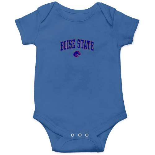 Boise-State-Broncos-Arch-Over-Officially-Licensed-Sweatshirt Baby Onesies Kids's Short Sleeve Onesie 12M Royal sold by Lindag Brown | SKU 2253012472 | Printerval
