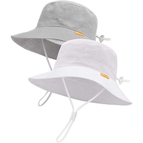 FURTALK Baby Sun Hat Toddler Boys Girls Bucket Hat for Kids 0-5 Years UPF 50+ Sun Protective Child Summer Beach Hats