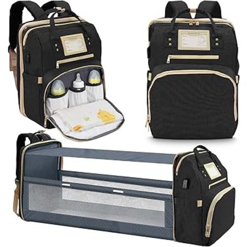 6 in 1 Diaper Bag Backpack with Pad Shower Gifts Travel Bags for Registry Search Boys Girls Bags Newborn Essentials Accessories Stuff Unisex Dad Mom Mens