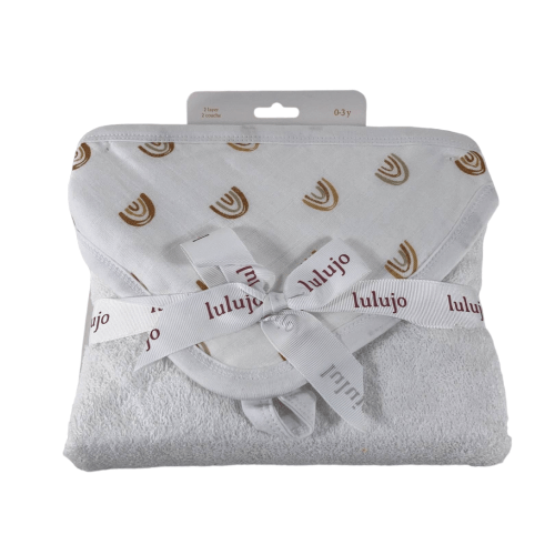 Lulujo Hooded Towel, Boho rainbows