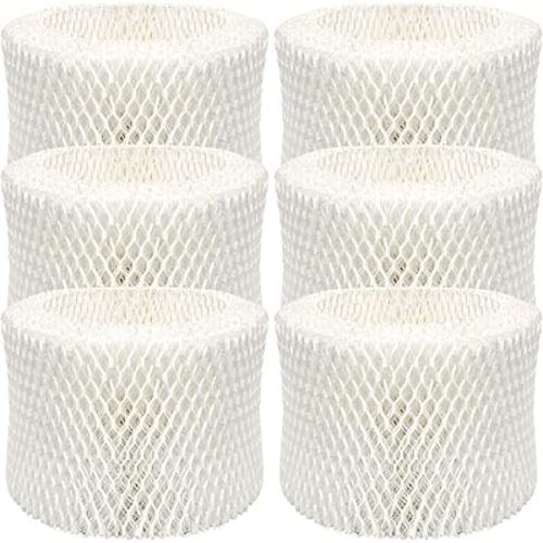 Funmit Humidifier Filters Replacement for Honeywell Humidifier Filter HAC-504 HAC-504AW and Honeywell Filter A, Replacement for Honeywell HCM-350 HCM-500 HCM600 Cool Mist Humidifiers, 6 Pack, White