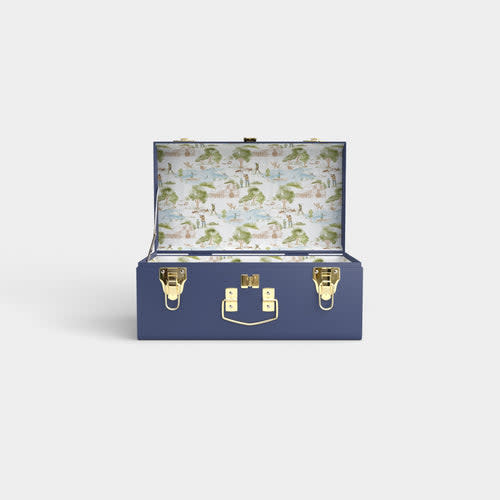 Mini Trunk - Navy - Heritage Hunt / Embroidery