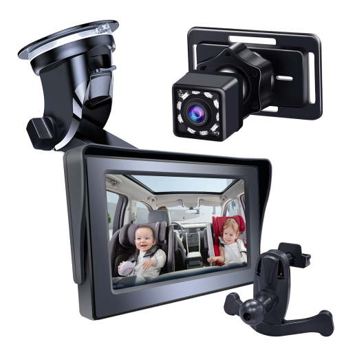 Graflsoa 4.3" IPS Night Vision Baby Car Monitor with 150° Wide-Angle Camera for Rear Seat Safety - Walmart.ca
