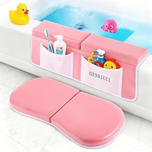 Bath Kneeler and Elbow Kneeling Rest Pad for Toddle Bathing Parents, Extra Thick Kneeling Pad for Kids Bath Time