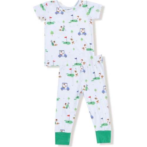 Short Sleeve Loungewear Set, Green Golf - Angel Dear | Maisonette